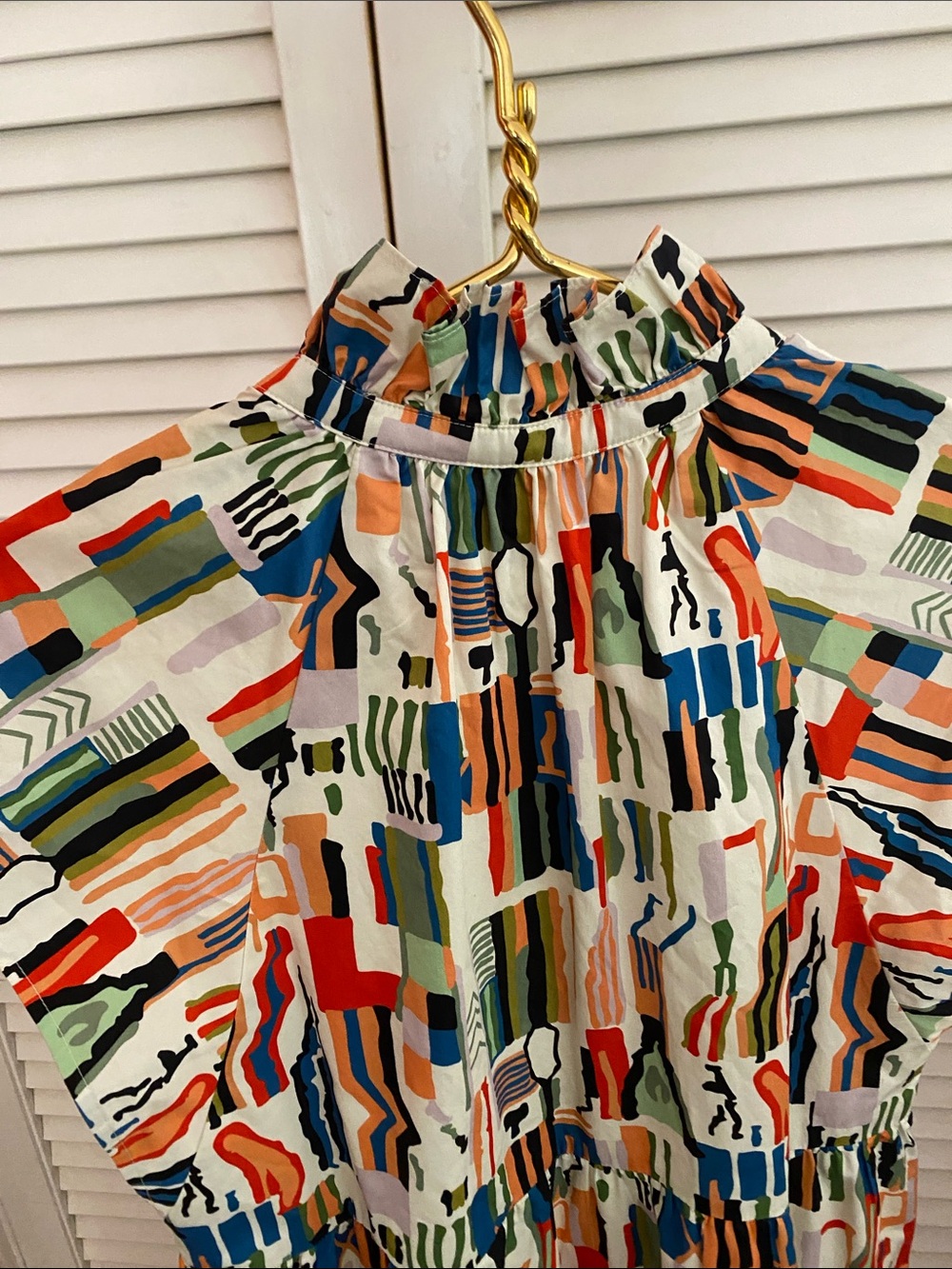 CROSBY by Mollie Burch || ‘Watts’ V Neck Midi Bazaar Printed Dress - Picture 9 of 9